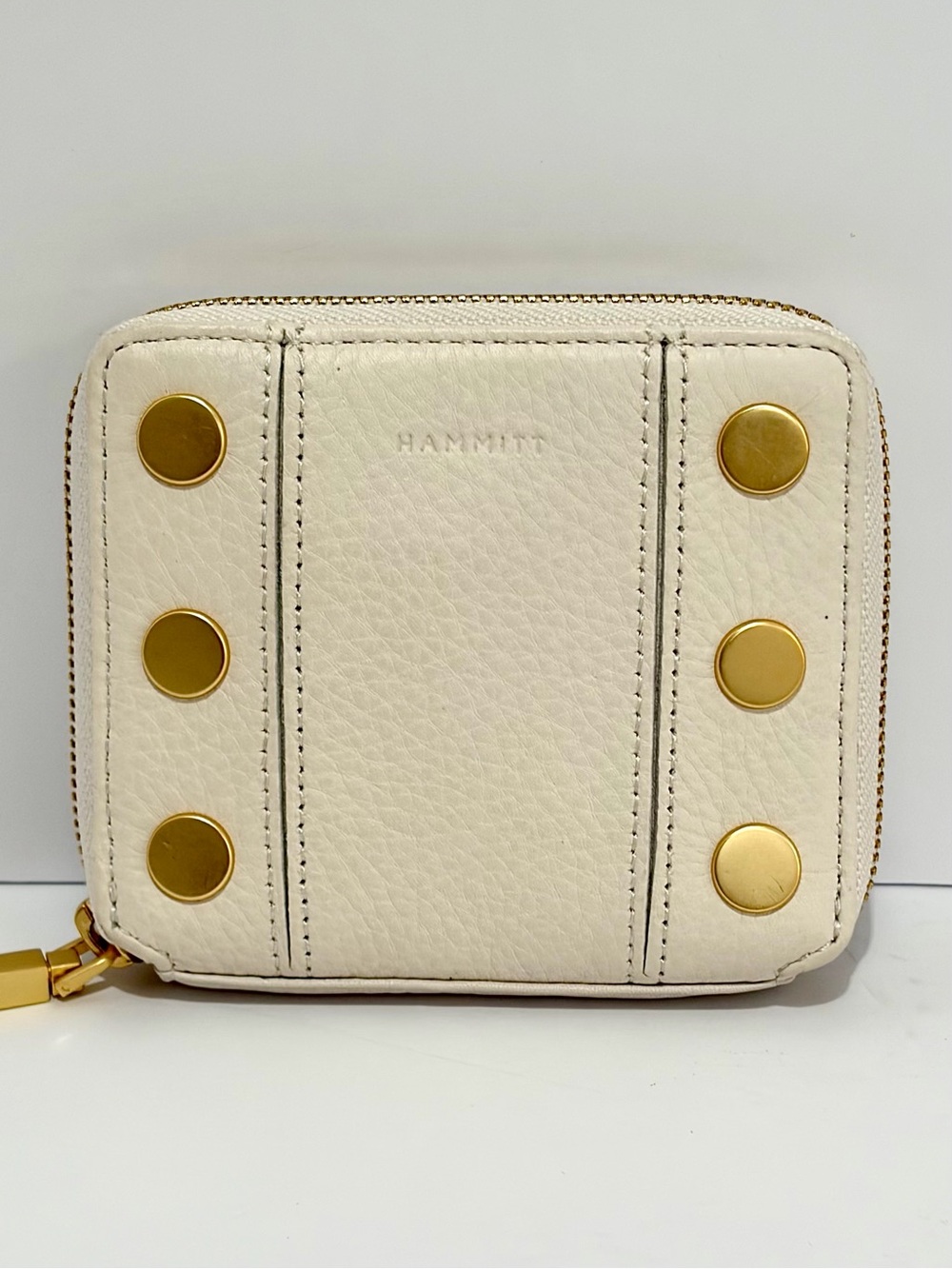 Hammitt 5 North Compact Wallet In Calla Lily With Brushed Gold Hardware Like New